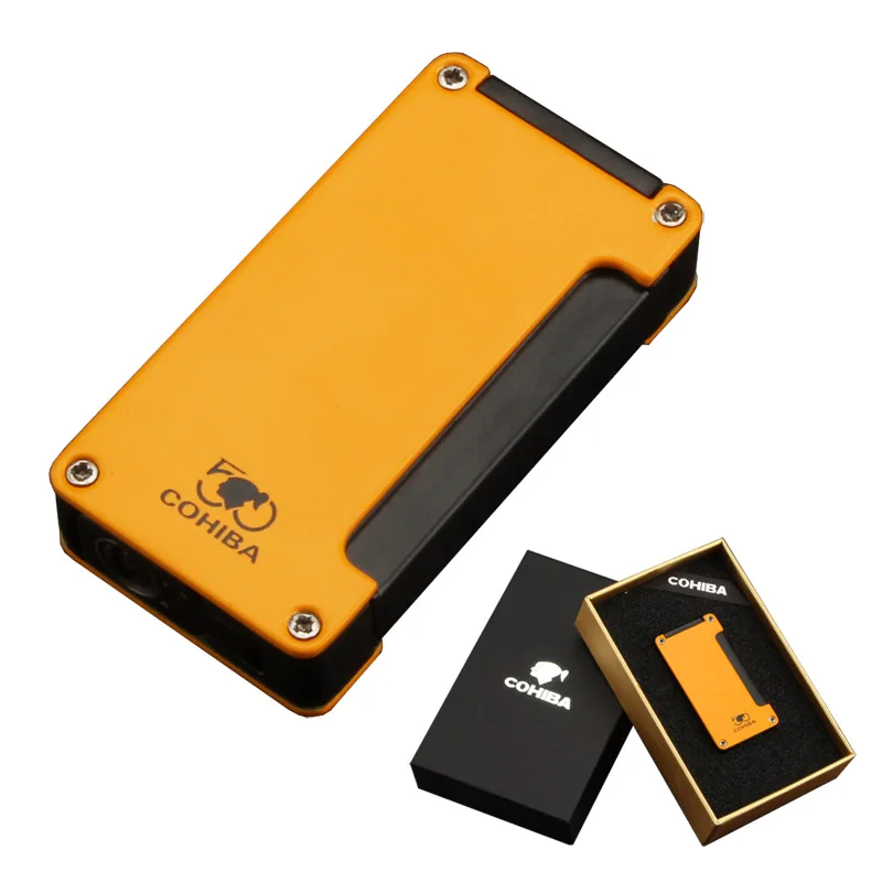 COHIBA карманная газовая зажигалка 1 струйный фонарь Зажигалка для сигар