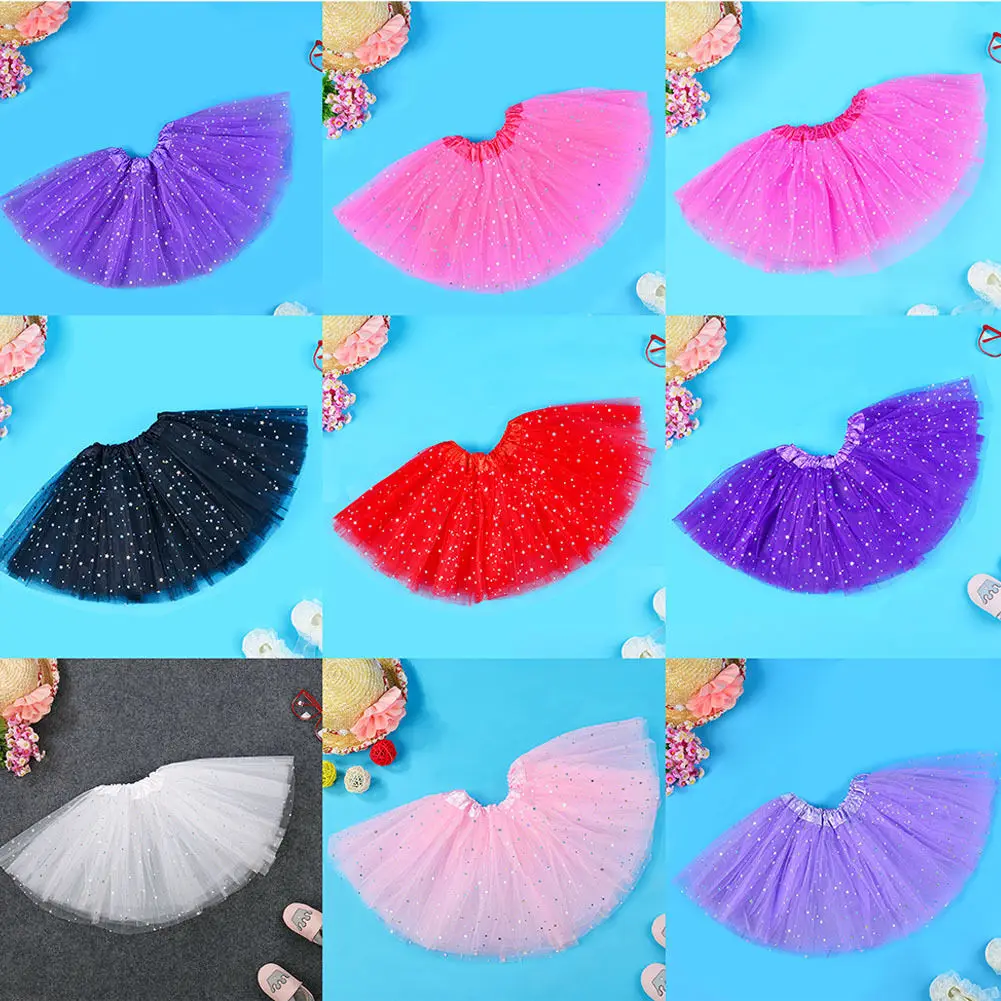 Лидер продаж юбка-пачка принцессы с блестками и звездами для маленьких девочек