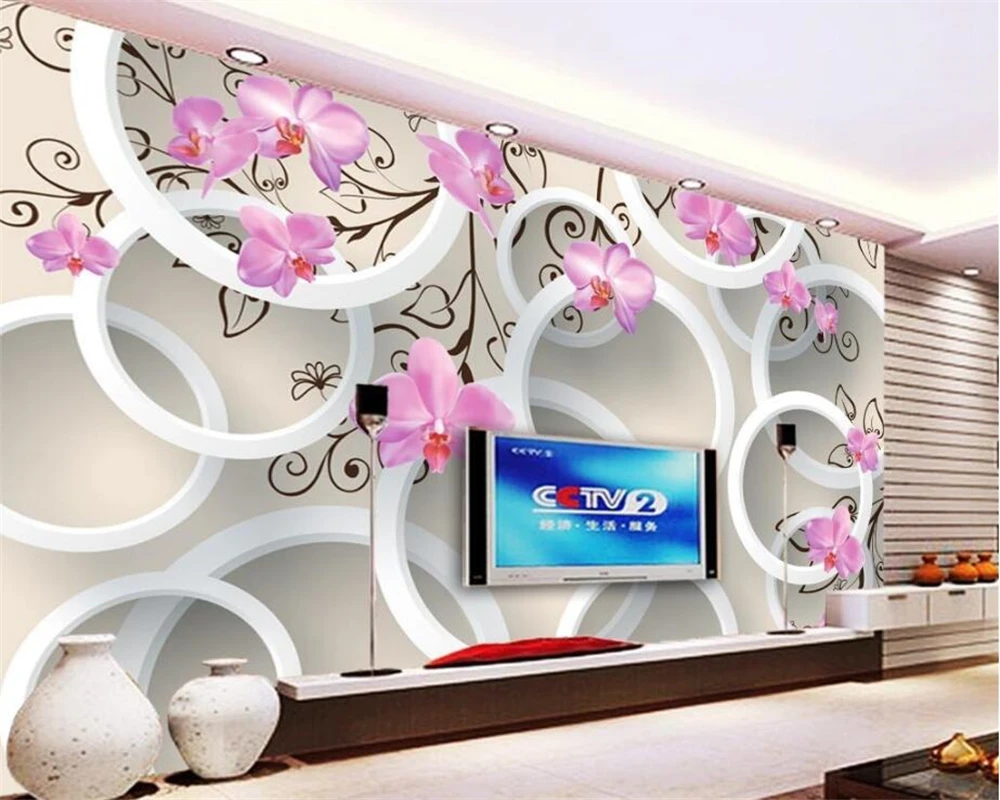 

Beibehang пользовательские 3D Настенные обои фаленопсис 3D стерео ТВ стены гостиной спальни фоновые обои papel de parede