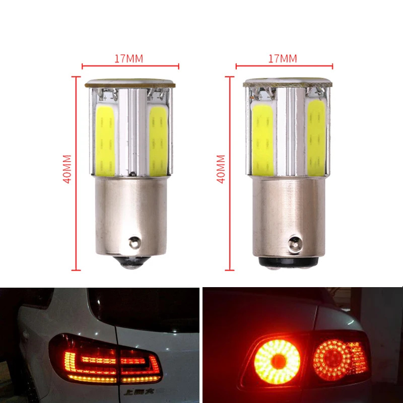 1X S25 P21W PY21W Ba15s 1156 Bay15d светодиодный LED COB для автомобильных ламп светильник тели