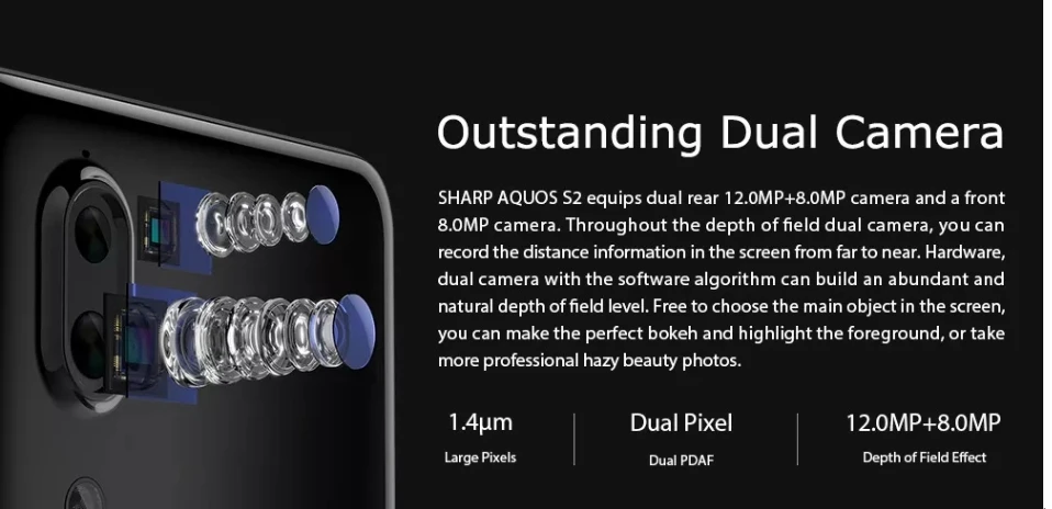 SHARP AQUOS C10 S2 смартфон с 5 дюймовым дисплеем восьмиядерным процессором Snapdragon 630 ОЗУ 4