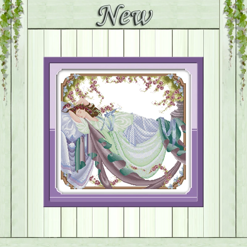 Картина для рисования Спящей красавицы женщины рассчитана на холст 14CT 11CT DIY DMC
