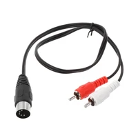 0 5m1 5m 5 pin din male to 2 rca male audio video adapter cable wire cord connector for dvd player