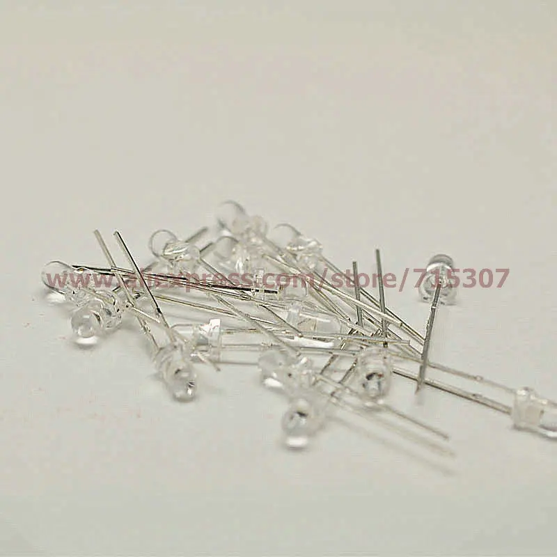 PHISCALE 50 шт. 3 мм красный светодиод Круглый с куполообразной верхней прозрачной