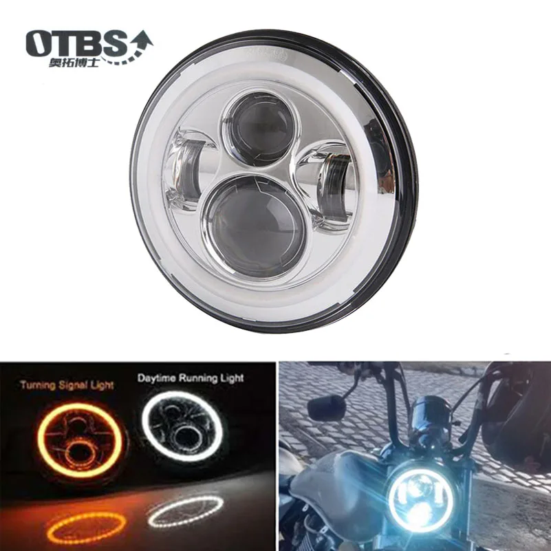 OTBS 7 &quotкруглый светодиодный прожектор фара для мотоцикла Harley (7 дюймовый налобный