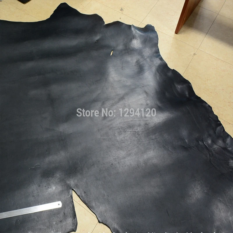 

Genuine Vegetable Tanned Black Cattle Leather Fabric ,2.9-3.5mm for Belt/ Luggage/DIY/ Sole,Free Shipping of DHL/Fedex