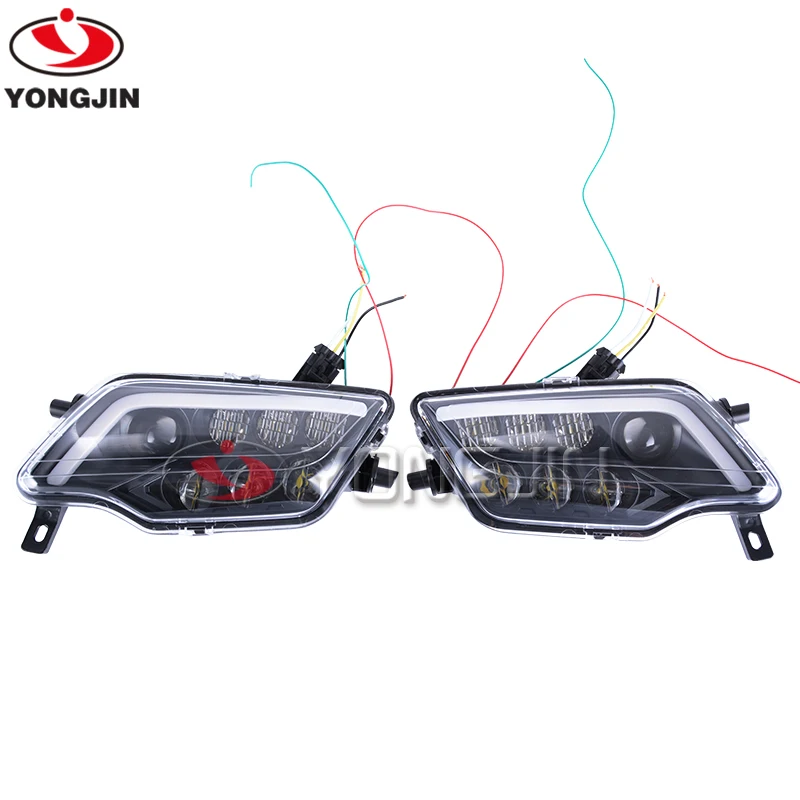 Светодиодные фары Hi/Lo с кольцом halo для Honda аксессуары Pioneer 1000 SXS1000 ATV UTV|headlamp led|headlamp