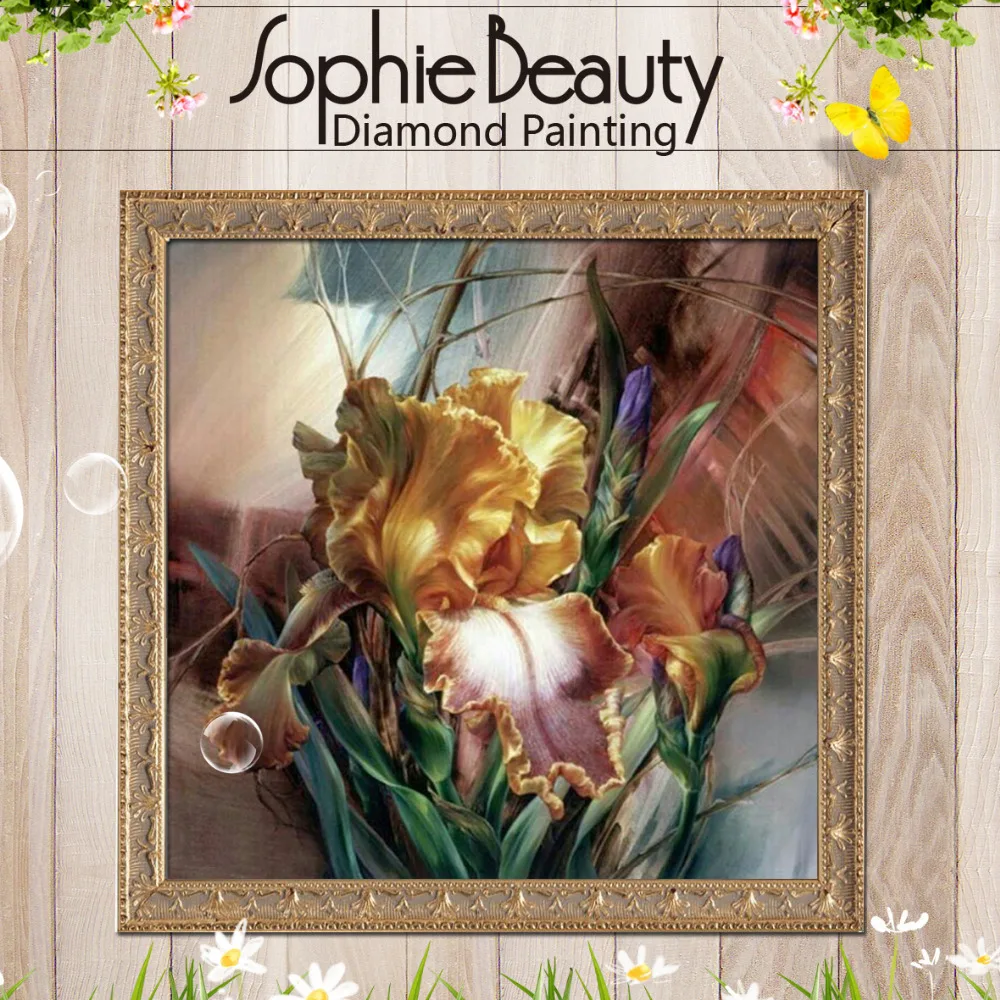 

Sophie Beauty вышивка желтые цветы красная роза Diy Алмазная картина полная мозаика для рукоделия узор вышивка крестом Стразы искусство