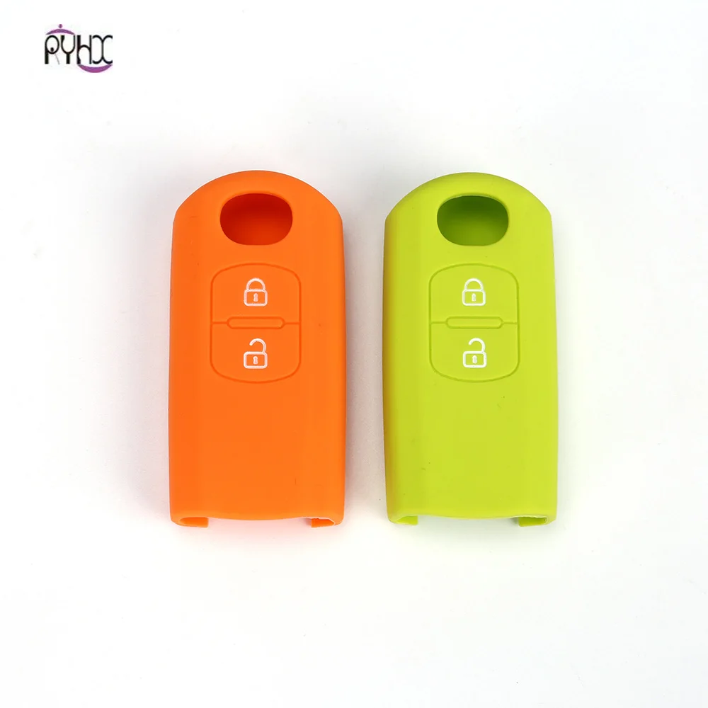Good grade silicone 2019 2 button smart remote car key holder for 3 6 CX-5 CX-7 CX-9 MX5 rubber cover bag | Автомобили и