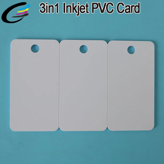 

230PCS blank inkjet printable card Plastic PVC Key Tag Business Combo Cards 3in1