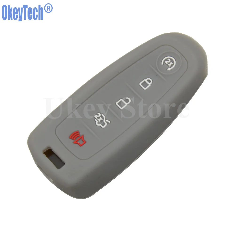 Силиконовый брелок для автомобиля OkeyTech 5 кнопок FORD 2013 2014 2015 EDGE ESCAPE focus taureus гибкий