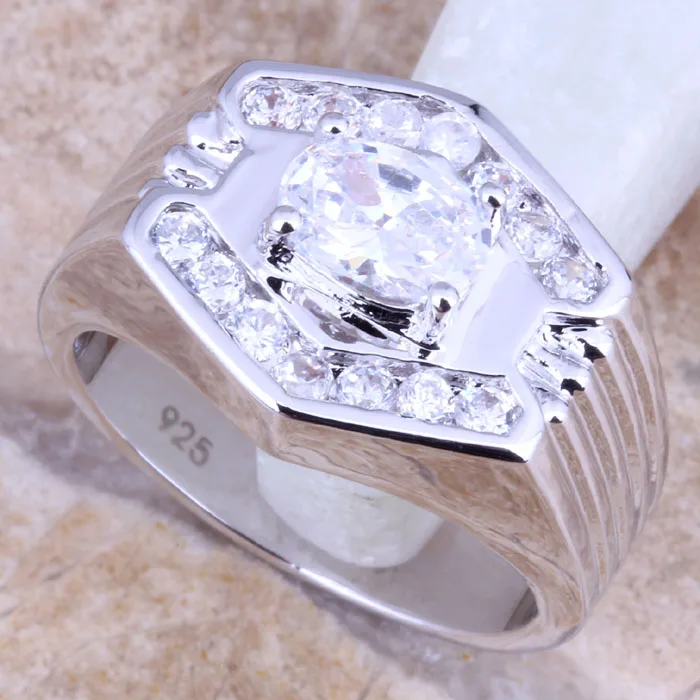 Превосходное белое CZ посеребренное женское кольцо Размер 6/7/8/9 R1328|bag|bag calculatorbag