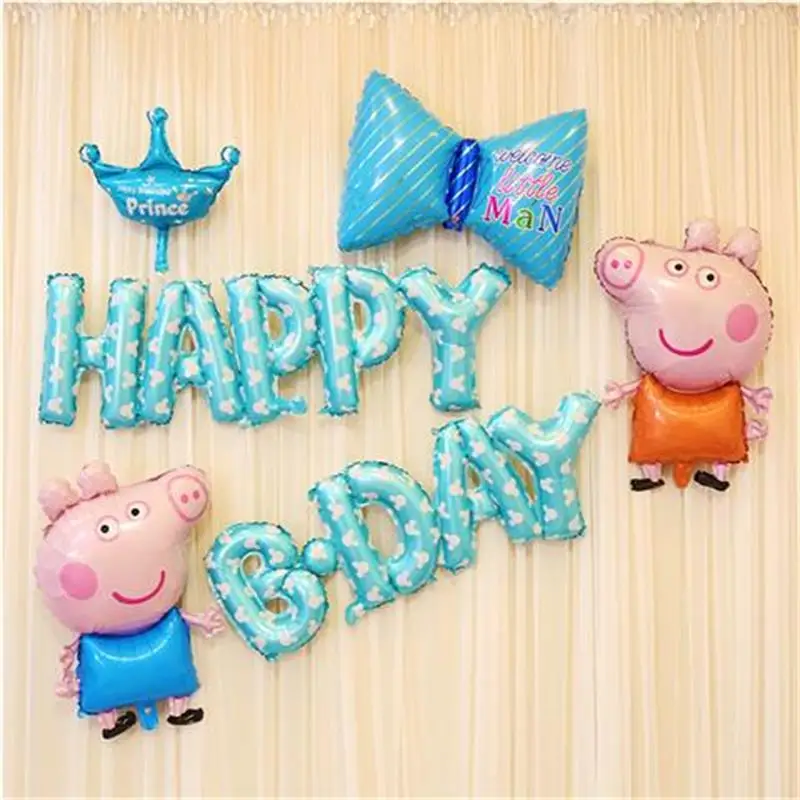 Горячие sale1PC прекрасный peppa Свинья игрушка детская Air Фольга шары День рождения