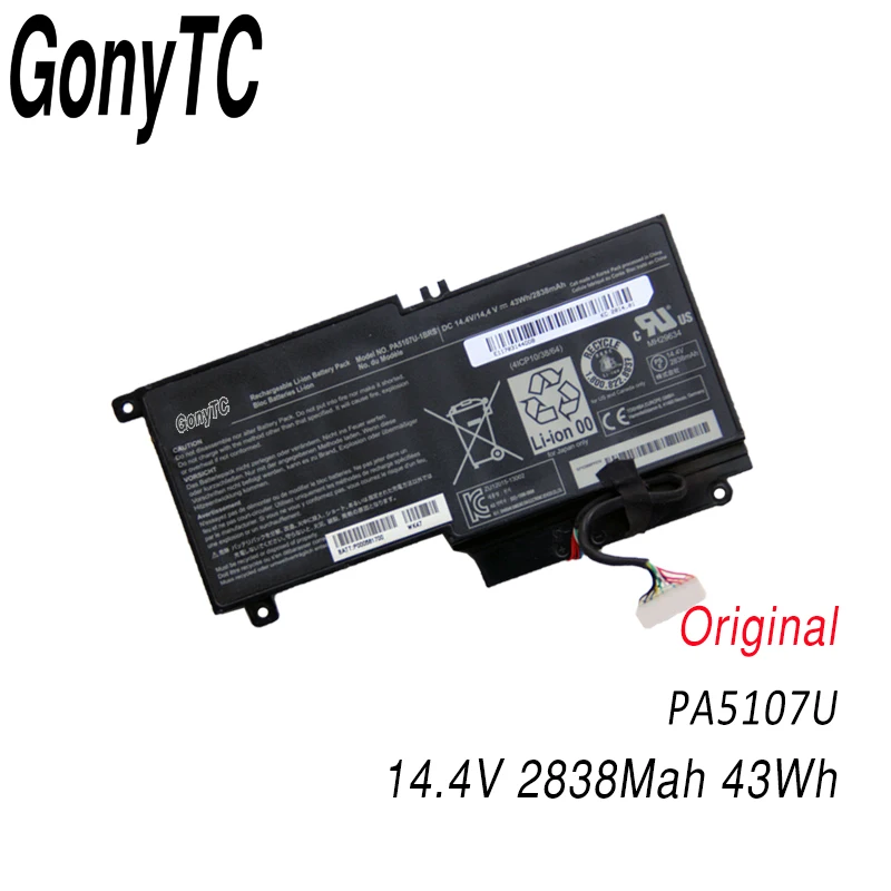 GONYTC PA5107U PA5107U-1BRS Батарея для Toshiba Satellite L45 L45D L50 S55 P55 L55 L55T P50 P50-A P55 S55-A-5275