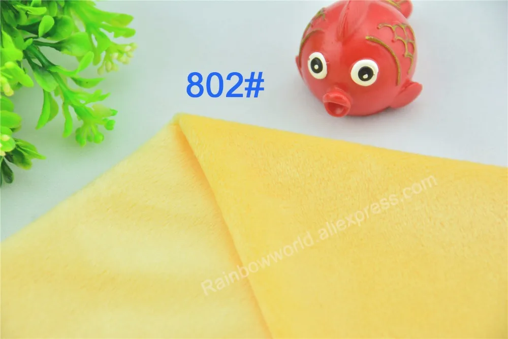 Cheap Tecido tricotado macio de microfibra amarelo claro, 802 #, para costura, lençol, sofá, brinquedo, cão, gato, casa de estimação (10 peças)