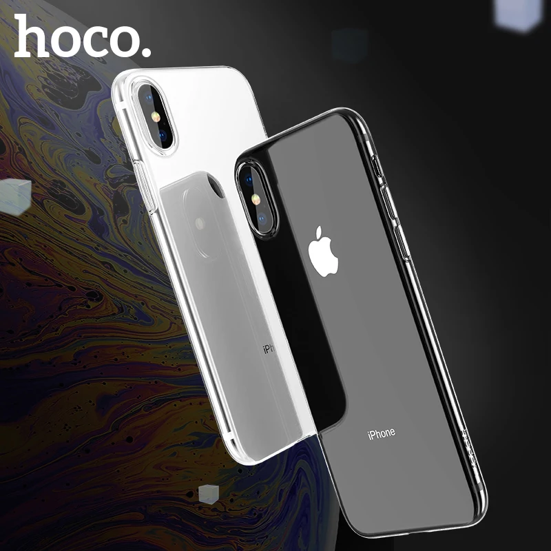 HOCO 2018 Мягкий ТПУ чехол для iPhone XS прозрачный защитный ультра тонкая защита Max iphone XR