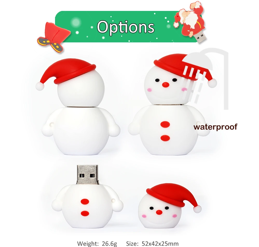 USB Flash Drive Pendrive Santa Claus Christmas Tree Elk Deer Pen 4GB 8GB 16GB 32G 64GB Memory Stick Creative Gift | Компьютеры и офис