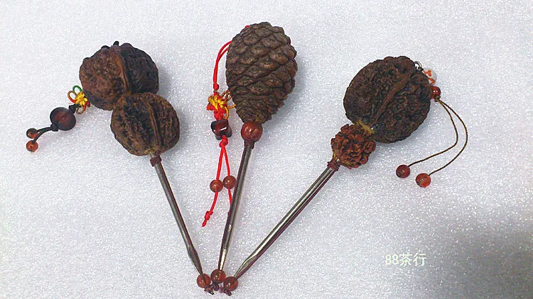 Natural walnut needle tea stainless steel insert unique natural pine nuts |
