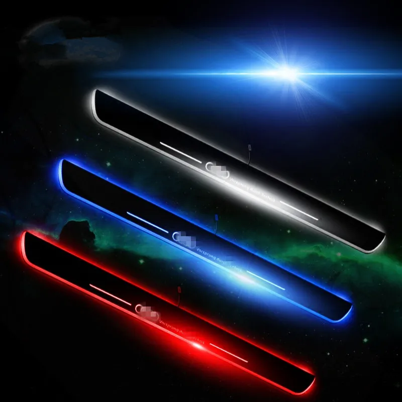 2X Круто! Пользовательские светодиодный пороги потертости пластины панель