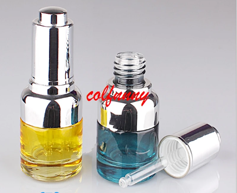 50pcs/lot 20ml Glass Essential oil bottle / Gold press lid glass dropper Serum hyaluronic acid cosmetic container | Красота и