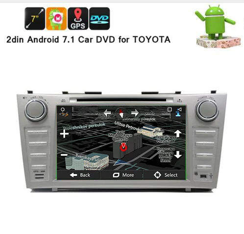 1024*600 2 Din четырехъядерный 8 &quotAndroid 7.1.2 автомобильный DVD GPS навигация для Toyota Camry 2007