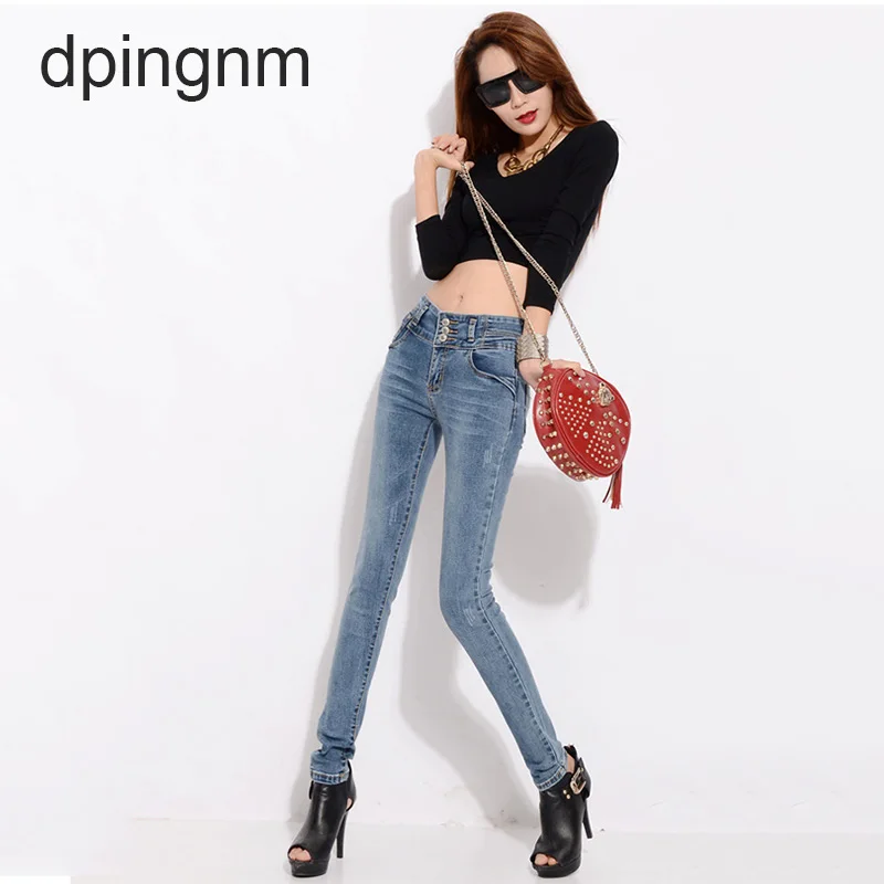 Новое поступление 2018 оптовая продажа женские джинсовые брюки-карандаш брендовые