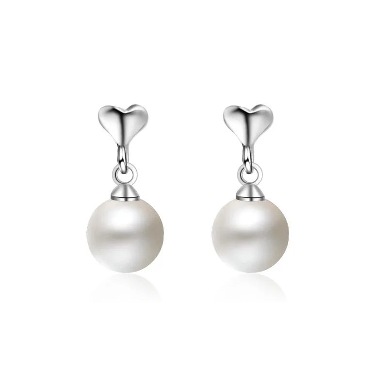 Модные ювелирные изделия серьги с искусственным жемчугом в форме сердца для