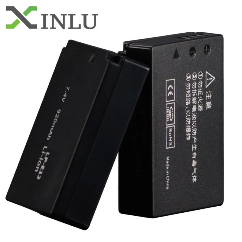 LP-E12 LPE12 LP E12 Аккумулятор для камеры AKKU + зарядное устройство USB с ЖК-дисплеем Canon M 100D