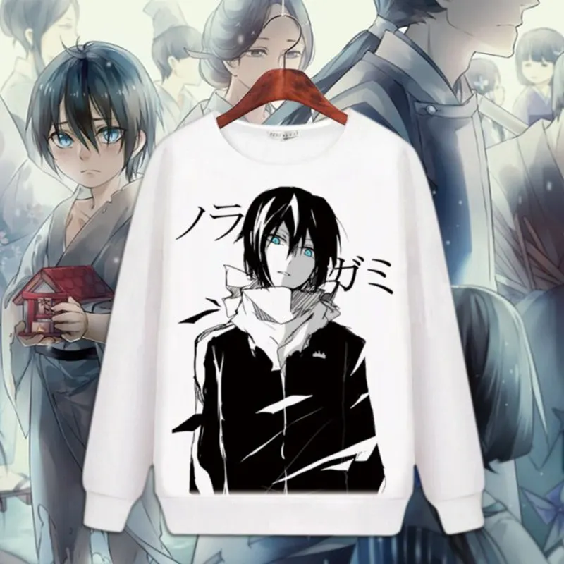 Noragami Yato косплей аниме печатных толстовка унисекс с длинным рукавом Iki hijori флисовые топы толстовки для осени