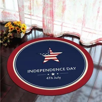 round carpet america independence day printed soft carpets anti slip rugs usa computer chair floor mat for home decor kids room