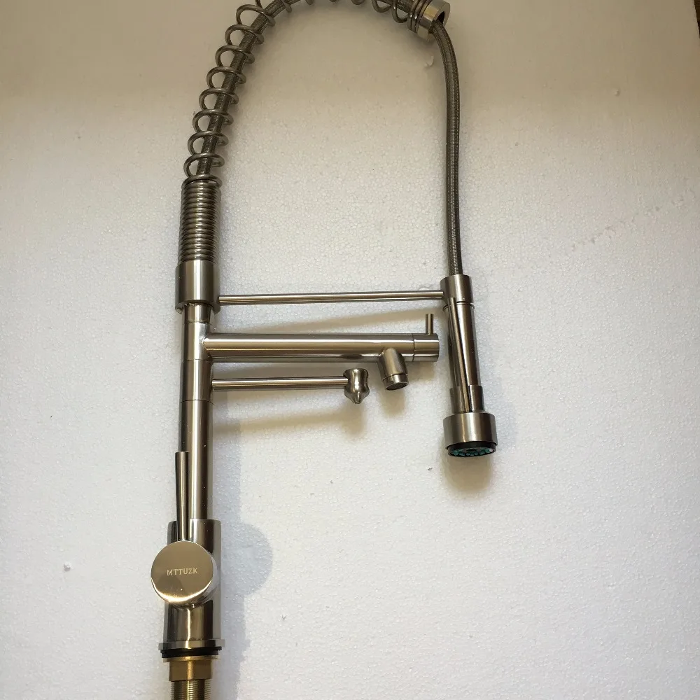 Кухонный выдвижной смеситель с распылителем для чистой воды кухонный 3 сторонним