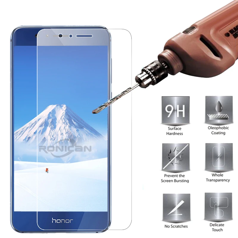 Закаленное стекло для Huawei Honor 8 8X Lite 8C 2 шт.|Защитные стёкла и плёнки телефонов| |