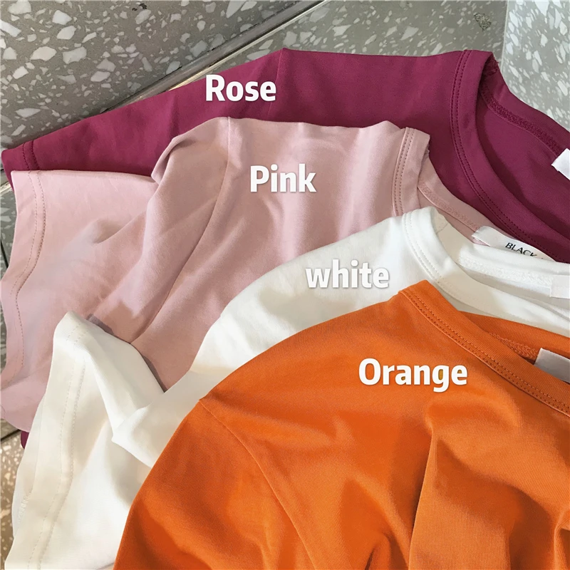 Универсальная футболка женская хлопковая эластичная базовая повседневная яркие