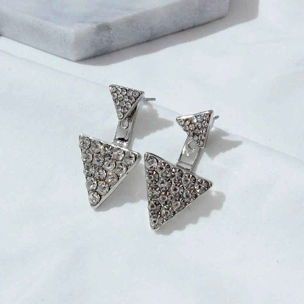 2016 New Women's Fashion Earrings Rhinestone Resin Sweet Metal with Gems Ear Stud For Women Girls | Украшения и аксессуары