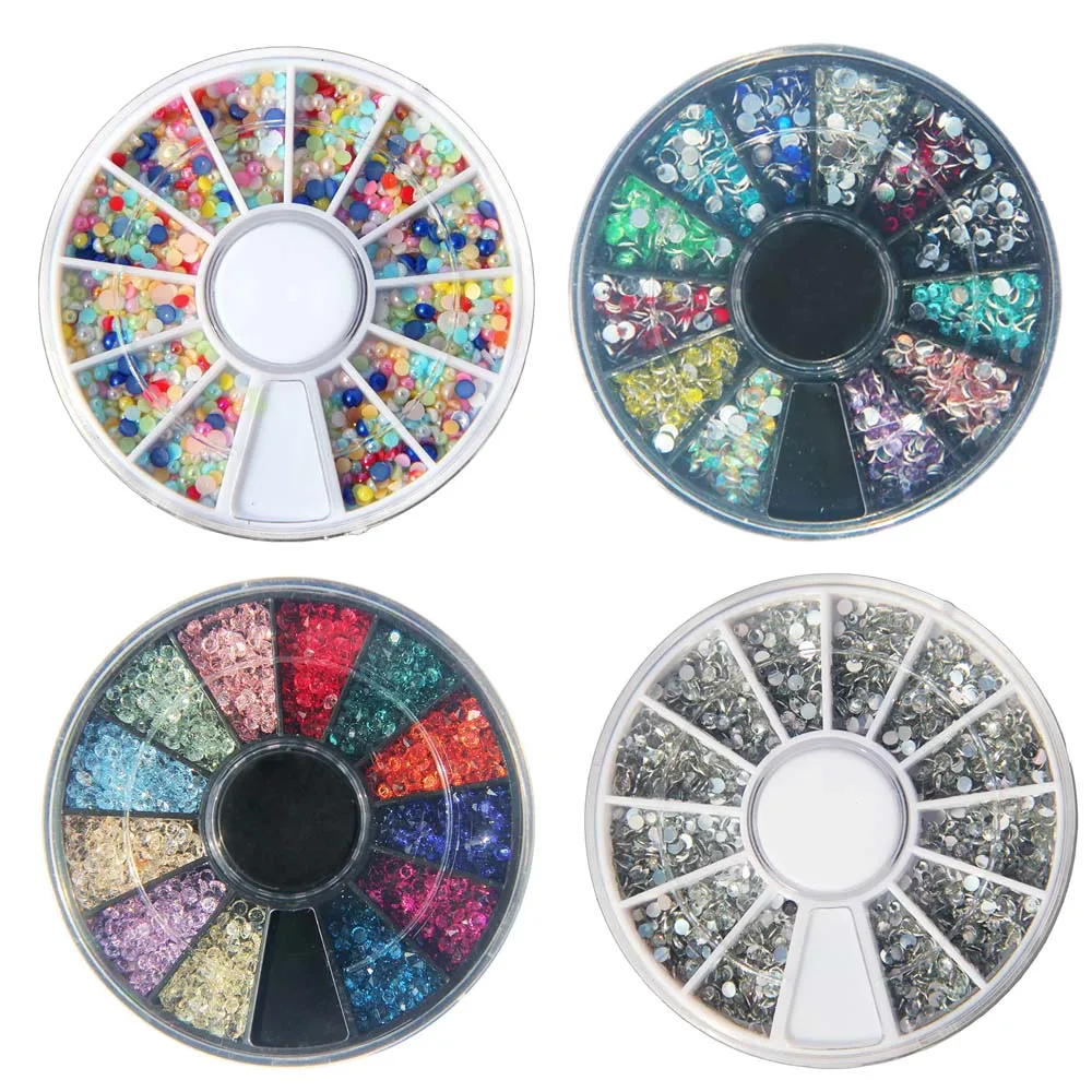 4 стиля Стразы для ногтей дизайна DIY хрустальные украшения телефона горный