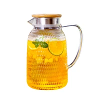 1800ml modern minimalist hammered glass teapot filtered lemon kettle hotel restaurant cold kettle household glass teapot