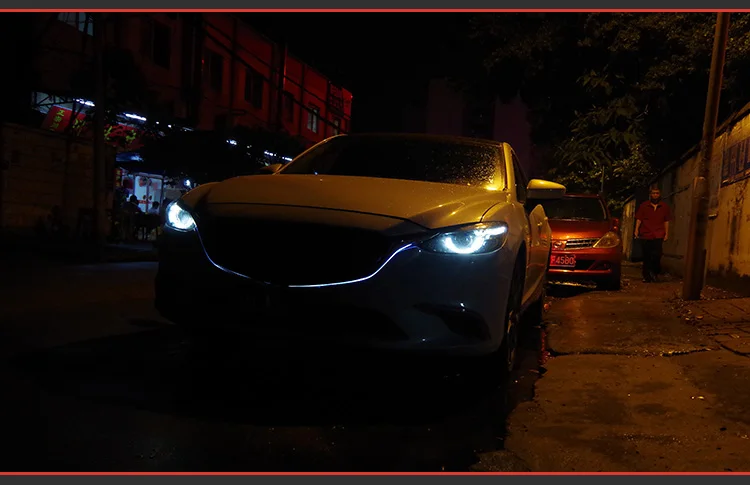 АКД автомобиль свет решетки для MAZDA 6 Mazda6 ATENZA- светодиодный контурная подсветка дневные ходовые огни для Mazda 6 решетка светодиод дневного света