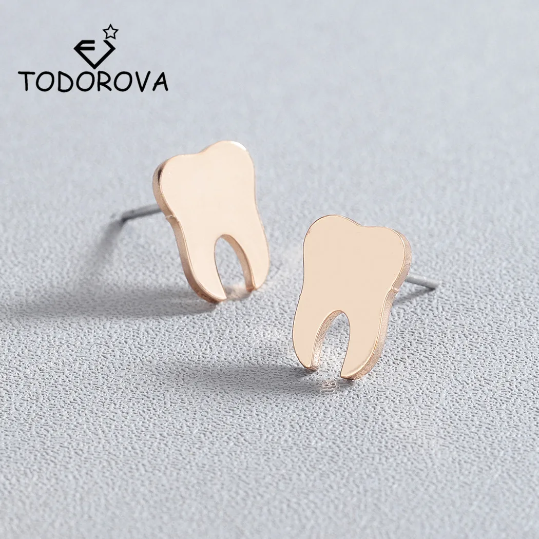 Серьги гвоздики для женщин и мужчин Todorova маленькие медсестры из стоматолога