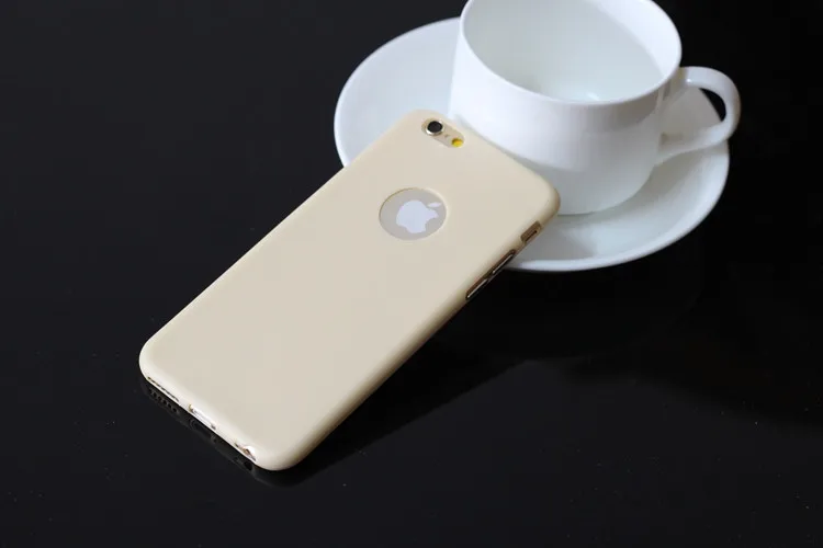 Beige Ультратонкий чехол для iPhone 7, Прозрачный мягкий силиконовый чехол для телефона из ТПУ ярких цветов s, для iPhone 6, 6 S, 5, 5S, SE, 7 Plus, чехол - Цвет: Beige