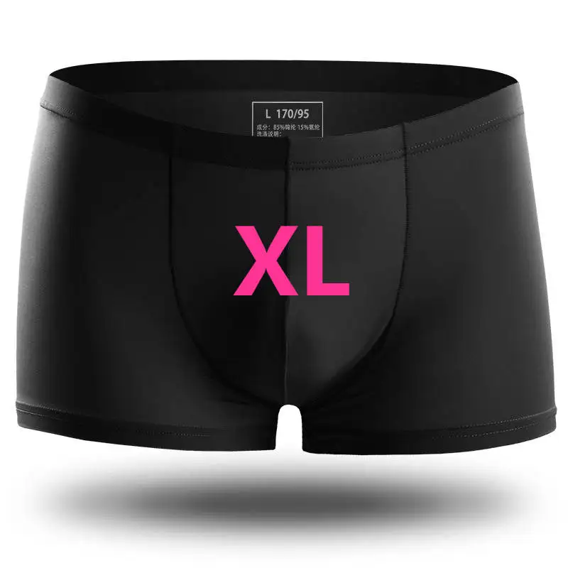 3pcs Black XL 3 шт., Xiaomi mijia, летние, ультра-тонкие, мужские трусы, шелк льда, бесшовные, мужские боксеры, одноцветные, полупрозрачные, дышащие трусы - Color: 3pcs Black XL