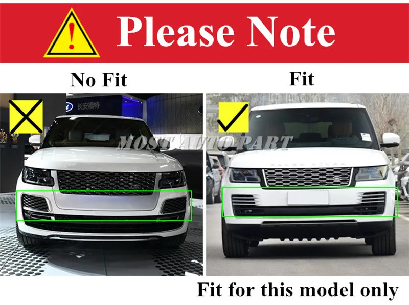 ABS передний бампер решетка вентиляционное отверстие Накладка для Land Rover Range Rover L405 серебро/черный