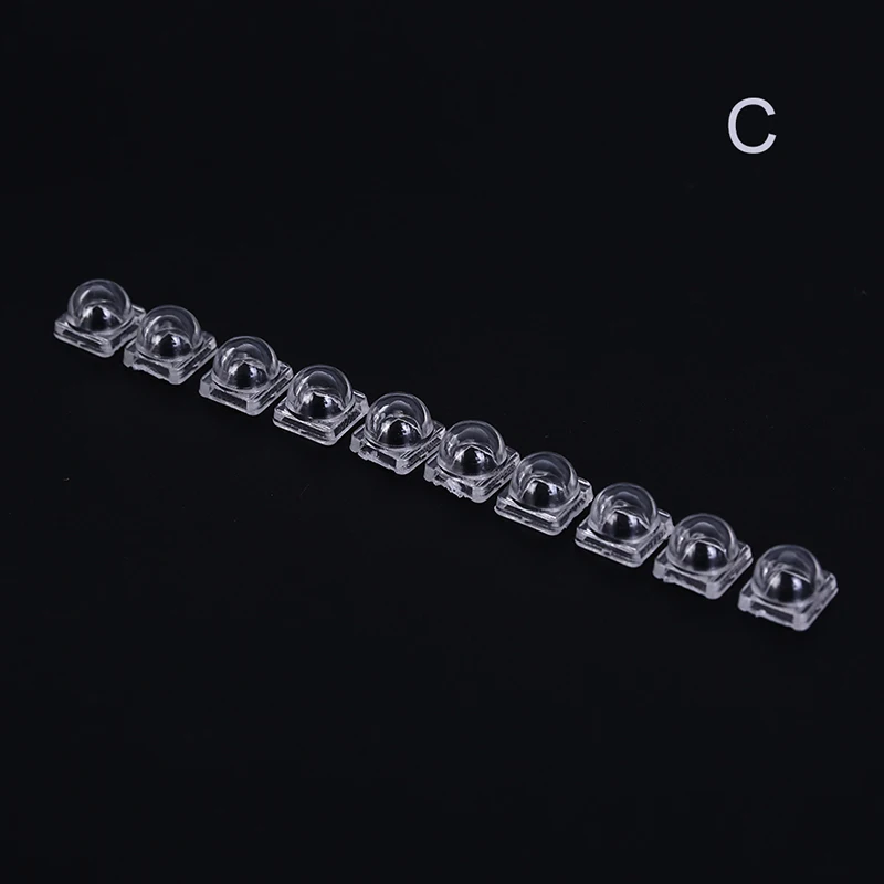 50 шт. светодиодный линзы коллиматор отражатель для 5050 SMD 30 60 120 градусов очки Оптические convex линзы коллиматор отражатель 10*8 мм