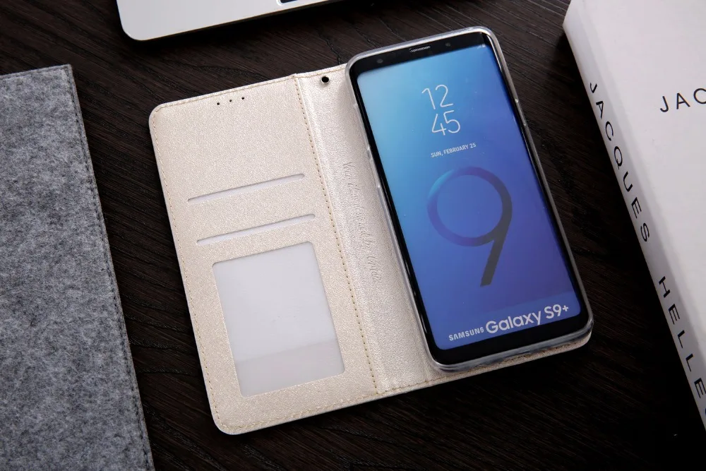 Чехол-кошелек для samsung Galaxy A50 A70 S8 S9 S10 Plus S7 edge Шелковый кожаный флип-чехол samsung A8 Plus чехол держатель для карт