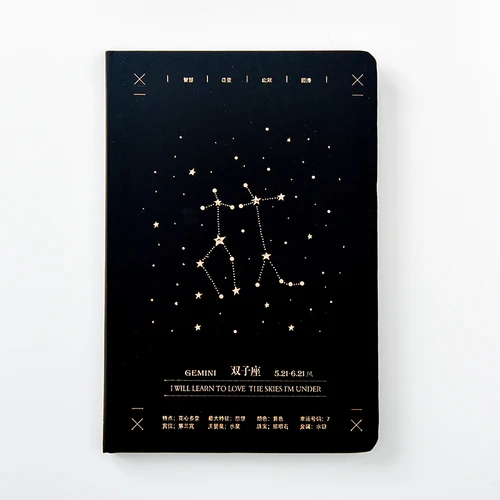 Pisces Ретро дневник A5, 12 созвездий, блокнот, страницы, журнал, записная книжка, перенаполнитель, бумажный планировщик, дневник, канцелярские принадлежности, подарок - Цвет: Pisces