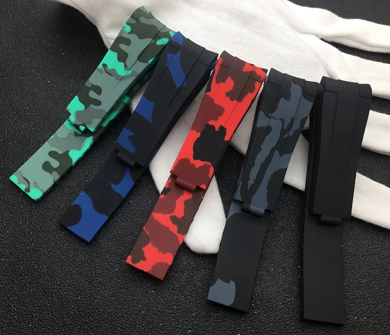 Ремешок для часов 20 мм RB Camo синий красный серый зеленый черный|Ремешки часов| |