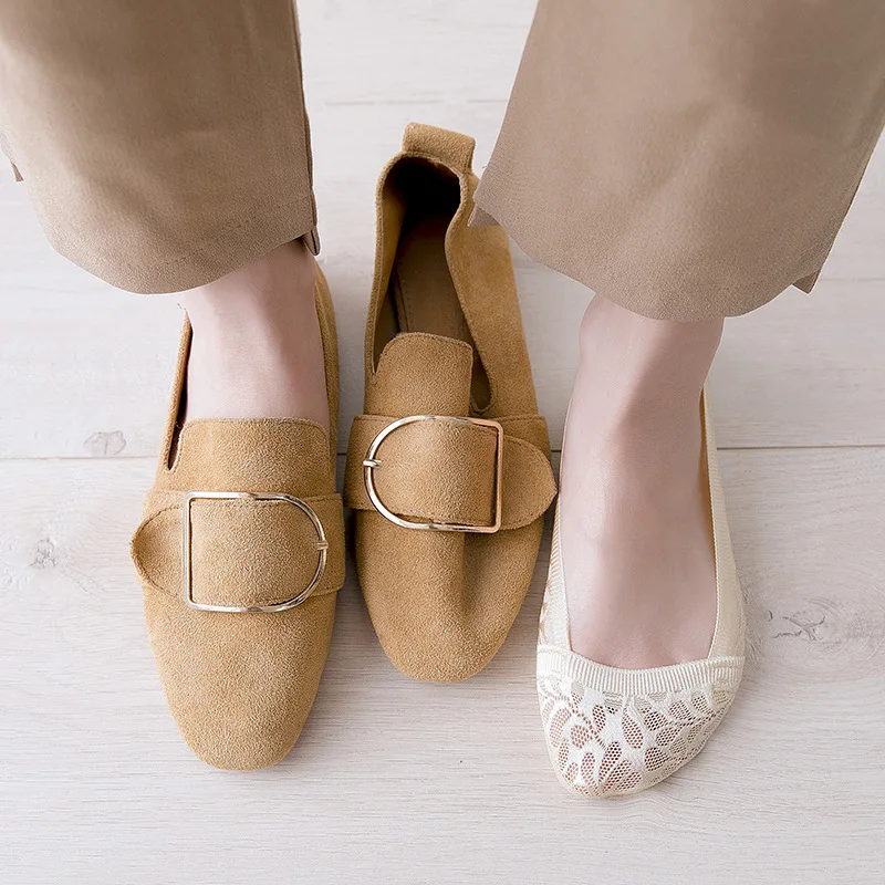 Women's lace socks invisible Non-slip Silicone Shallow mouth Breathable Ice silk 2019 new Cute Candy colors Socks | Женская одежда