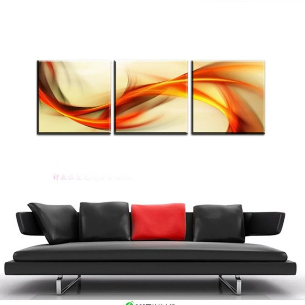 Комплект из 3 предметов парусина принт Абстрактная живопись для Гостиная стены