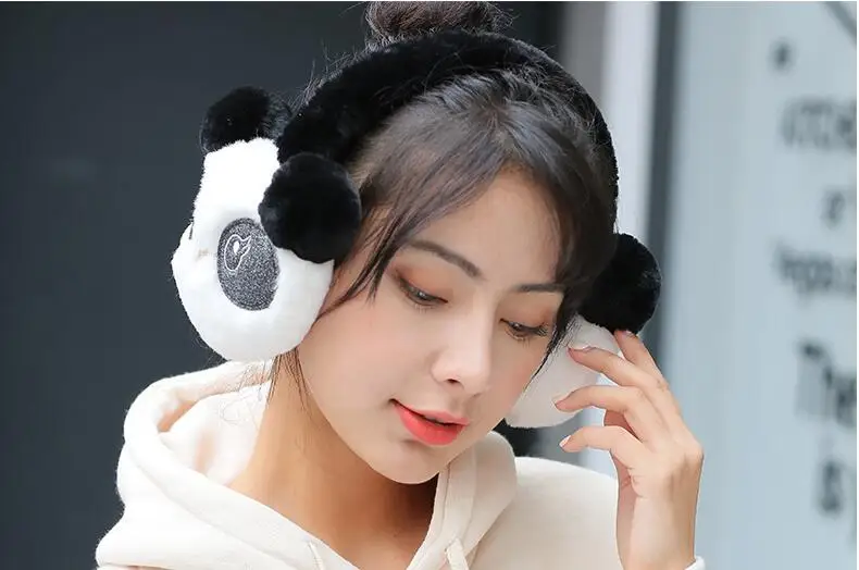 Зимние милые наушники панда белые 5 шт.|panda earmuff|ear muffscute earmuffs |