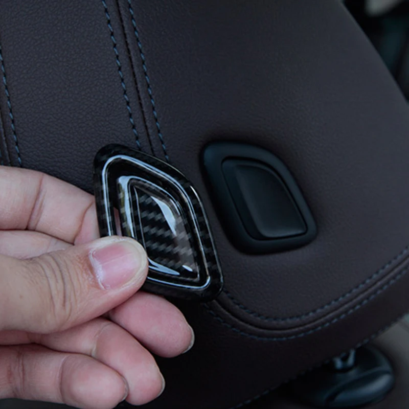4 шт. декоративные накладки на подголовник автомобиля из углеродного волокна для