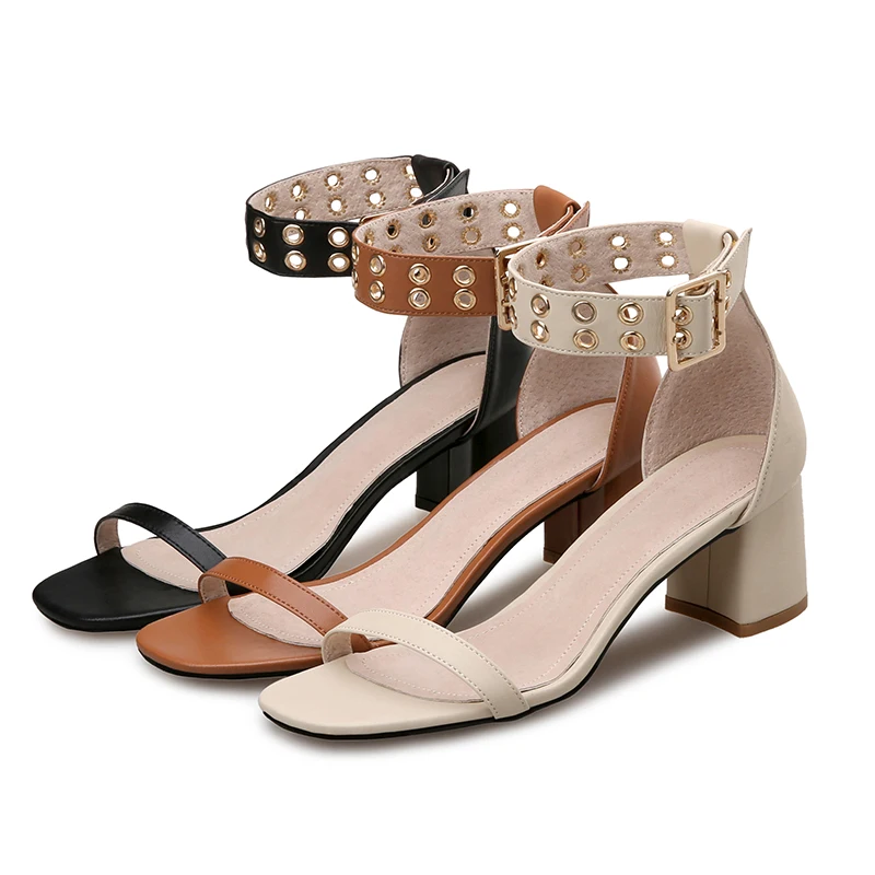 VICONE Women Summer Square Toe Dress Office Casual Sweet Fashion Heels V10162 | Обувь